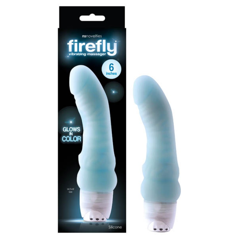 Firefly Vibrating Massager 6 Inch Dildo - Blue